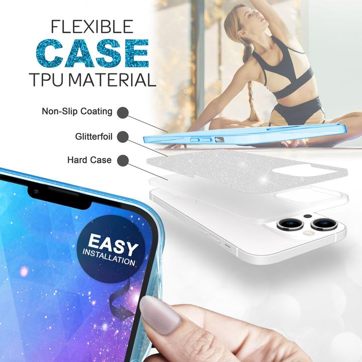 Produktbild Nalia Glitzer Hülle (Apple iPhone 14)