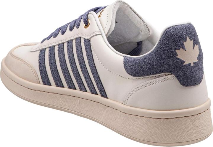 Produktbild Dsquared2 boxer sneakers in leather and suede color milk and blue (41)