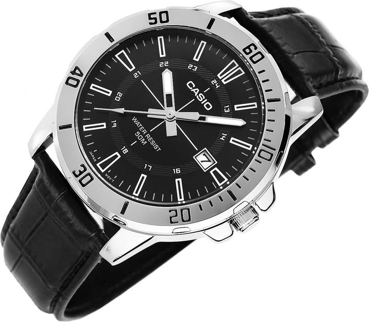 Produktbild Casio MTP-VD01L-2BV Men's Enticer Blue Leather Band Blue Dial Casual Analog Sporty Watch (220 mm)