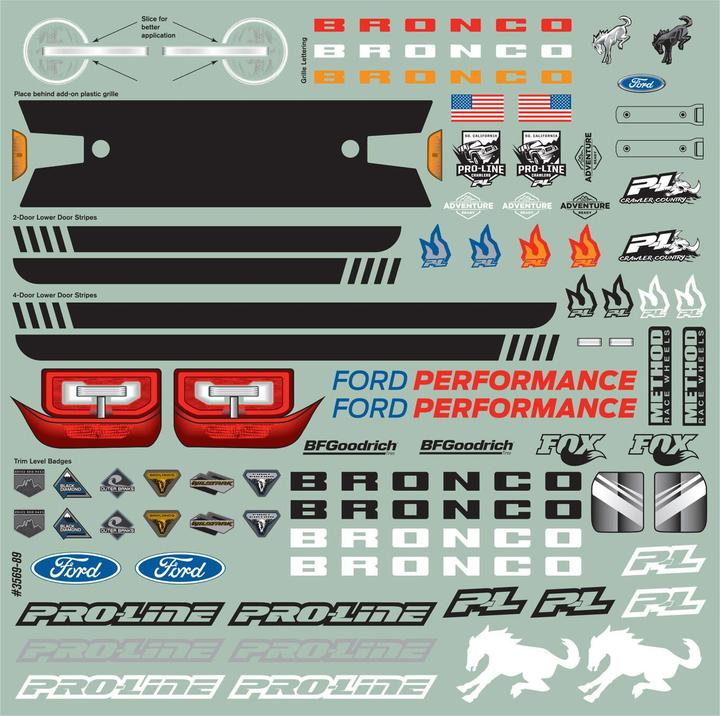 Image du produit Proline Carrosserie Ford Bronco 2021 4 portes non peinte, 1:10