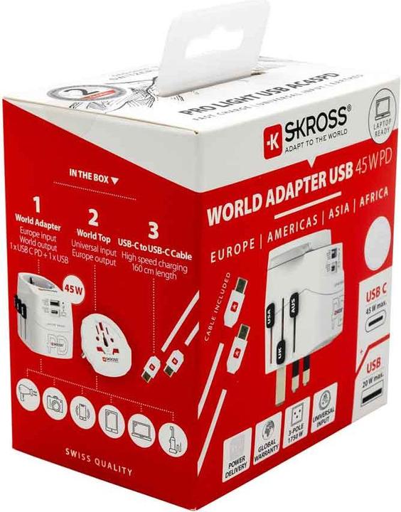 Image du produit Skross PRO Light USB AC45PD World