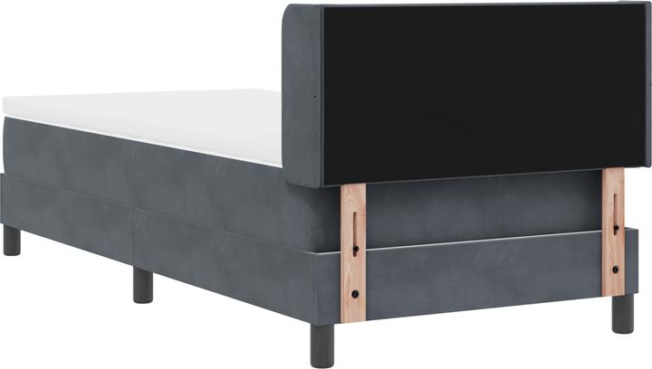 Produktbild VidaXL Boxspringbett mit Matratze Dunkelgrau 90x200 cm Samt (90 x 200 cm)