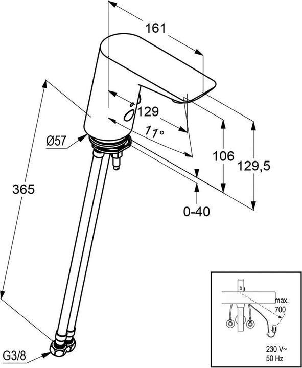 Image du produit Kludi robinetterie électrique pour lavabo BALANCE