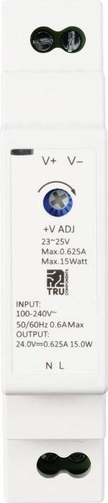 Produktbild Tru Components DPH-24015 Hutschienen-Netzteil (DIN-Rail) 24 V/DC 0.625 A 15 W A