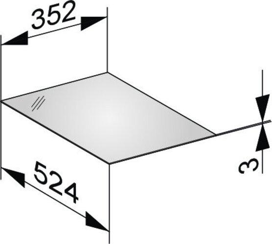 Actual product image Keuco Cover plate EDITION 11 Cristalline glass 352x3x524mm trü