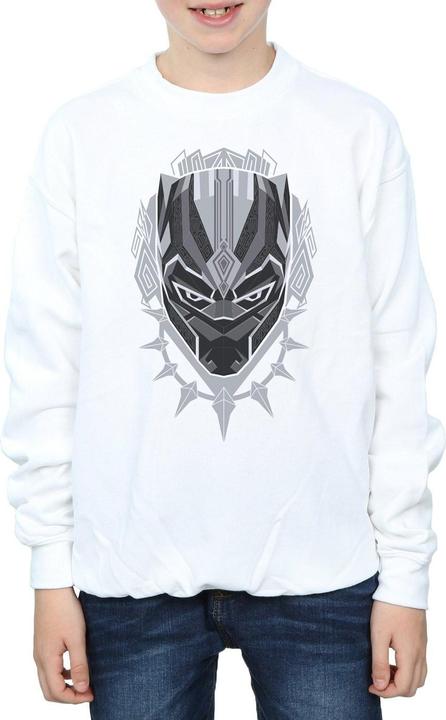 Actual product image Boys Black Panther Head Sweatshirt (152, 158)