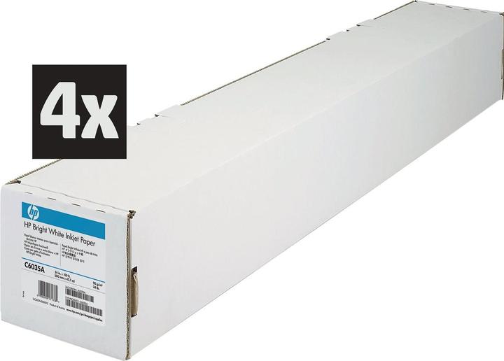 HP Papier blanc brillant 24inch 45m roll 4-pack (90 g/m², 4570 cm, 60.96 cm)