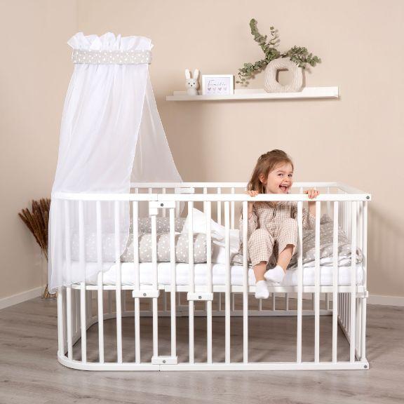 Produktbild Tobi babybay Himmel perlgrau/Sterne weiss