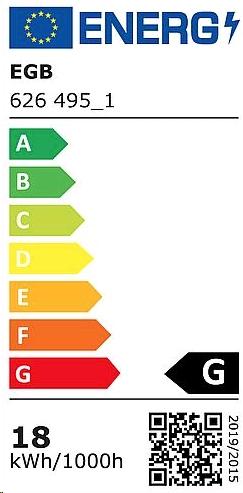 Energy Label EGB CH LED plastic luminaire IP44 D330mm 18W 4000K 1260lm (1260 lm)