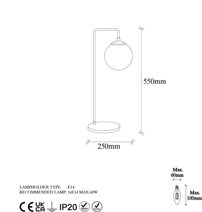 Image du produit Opviq Jace (600 lm, E14)
