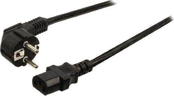 RND Electronics Cavo di alimentazione CA, spina di sicurezza tipo F (CEE 7/4) - IEC 60320 C13, 10m, nero (10 m)