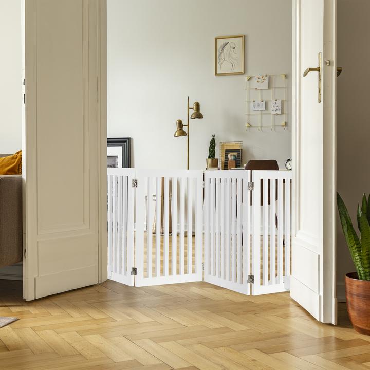 Actual product image Relaxdays Wooden Safety Barrier, Adjustable Gate (70 cm)