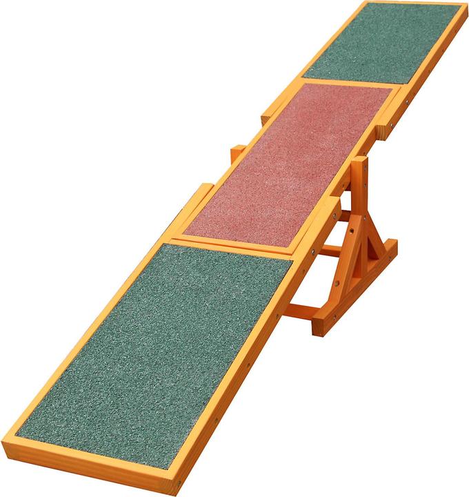 Wiltec Hundewippe 180x30x30cm Agility Training Hundesport rutschfest Holz Hund (Agility)