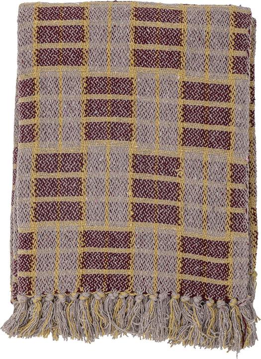 Actual product image Bloomingville Mody Throw, Red, Recycled Cotton (160 x 130 cm)