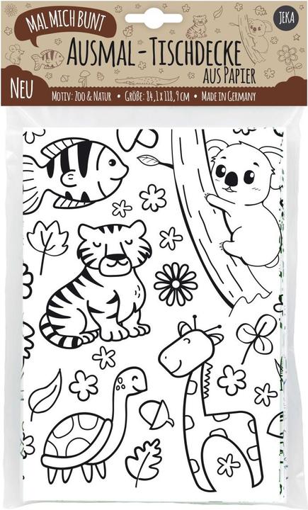 Produktbild Jeka mal mich bunt Ausmal-Tischdecke aus Papier “Zoo & Natur"