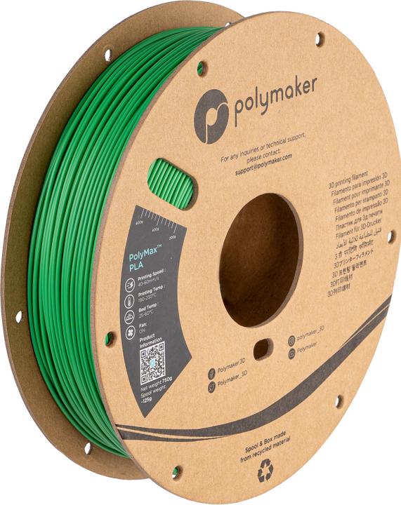 Image du produit Polymaker 70482 - Filament - PolyMAX PLA - vert - 750 g (Bien que le PLA, 1.75 mm, 750 g, Vert)