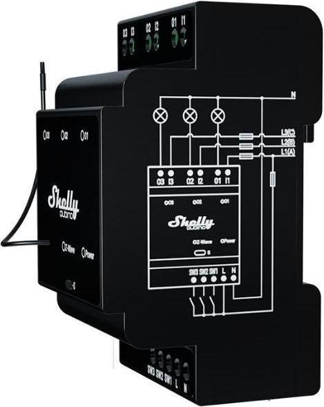 Immagine prodotto Shelly ALREZWE W PRO3 - Qubino Wave Z-Wave Pro 3 (Attuatore dell'interruttore)