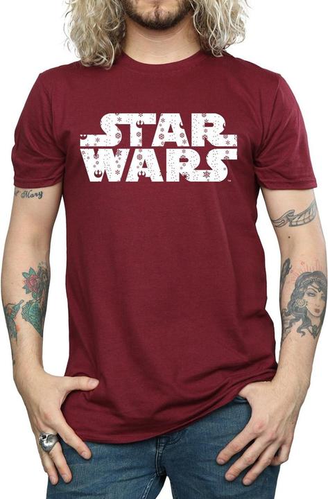 Actual product image Star Wars Mens Christmas Logo T-Shirt (XXL)