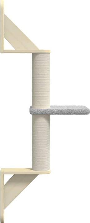 Image du produit VidaXL Arbre à chat avec colonne griffoir montage mural 85,5 cm (85.50 cm, Gris clair)