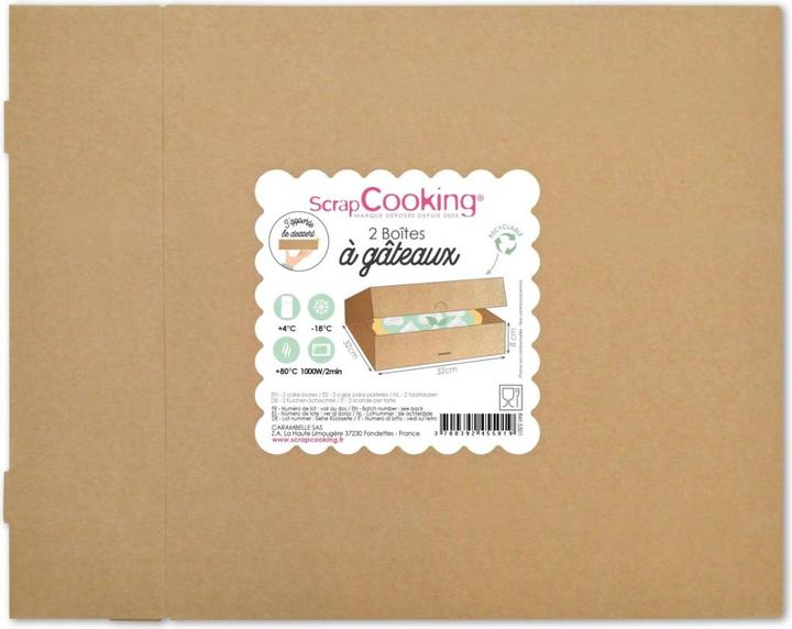 Produktbild ScrapCooking 2 Tortenschachteln -32x32x8 cm