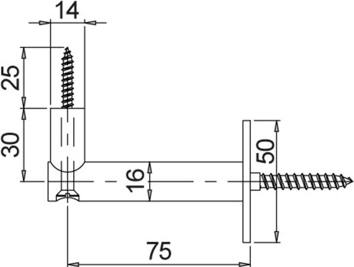 Actual product image Kws handrail supports (Stainless steel)