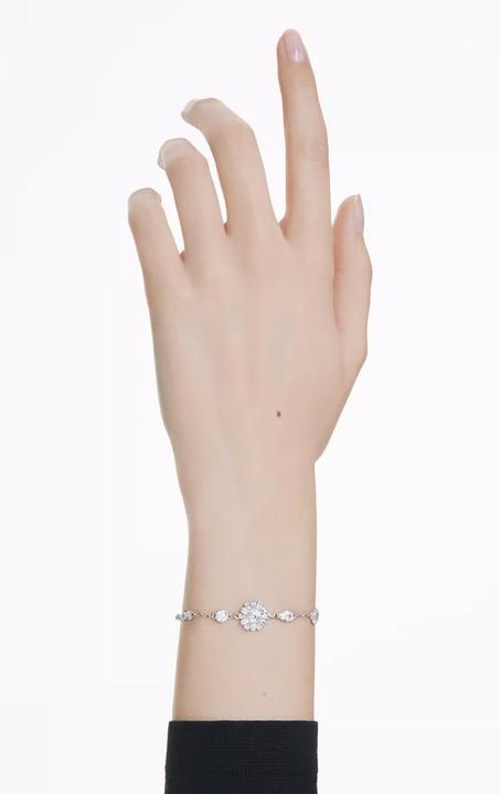 Actual product image Swarovski Idyllia bracelet various cuts snowflake white (19.50 cm, Swarovski Metal)