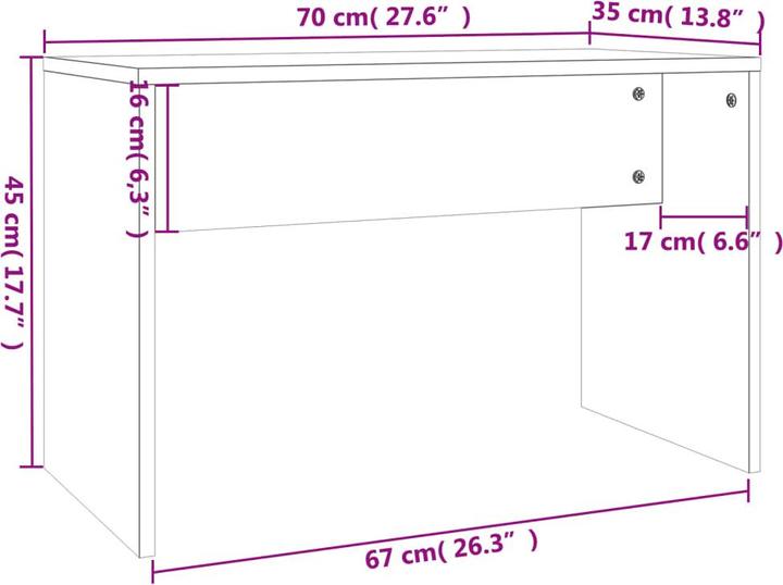 Actual product image VidaXL Milakhna (74.5 x 40 x 141 cm)