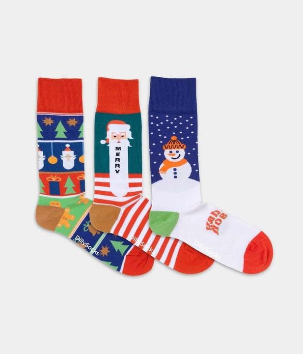 Actual product image DillySocks Santa's Favourites (pack of 3, 41 - 46)