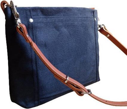 Produktbild Only-Bags.Store Gewachste Canvas-Kreuztasche, klein, Lederriemen, Geldbörse mit Reissverschluss