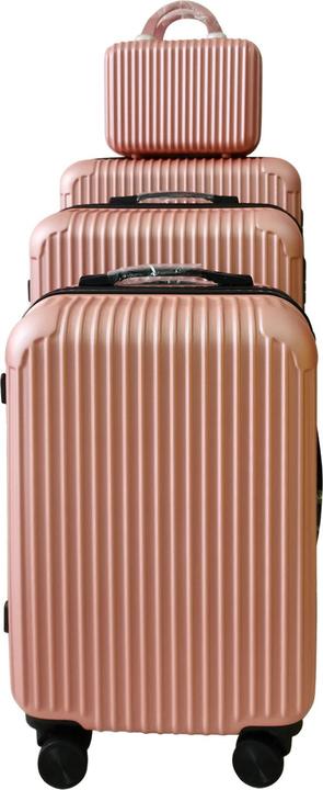 Produktbild NTK-Collection Hartschalenkoffer 4er-Set Frenzi Rosegold (115 l, Handgepäck (bis 50l), M (50 - 90l), L (90 - 115l), XL (ab 115l))