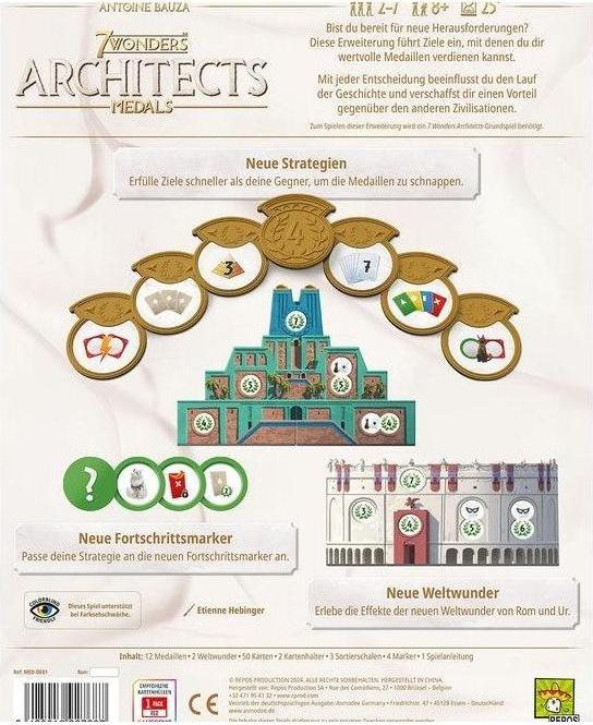 Image du produit Repos Production 7 Wonders Architects - Medals, jeu de cartes, pour 2-7 joueurs, âge 8+ (FR-Erw (Allemand)