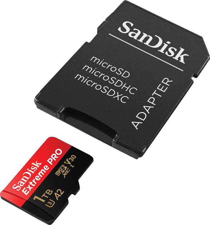 Actual product image SanDisk Extreme PRO UHS-I V30 (1000 GB, microSDXC, U3, UHS-I)