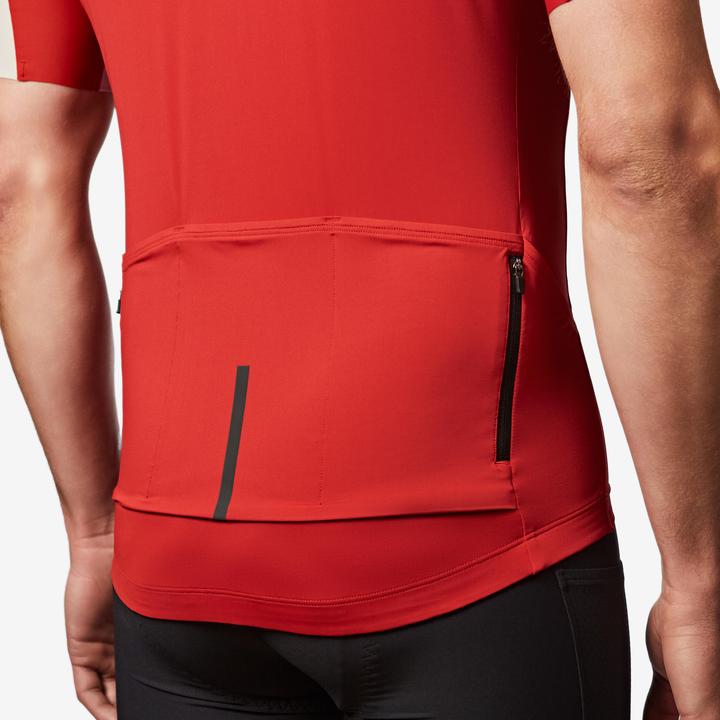 Produktbild Van rysel Rennrad Fahrradtrikot Sommer kurzarm Herren Slimfit Endurance 2 rot/beige (S)