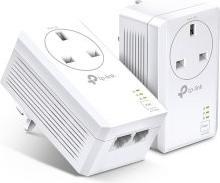 Actual product image TP-Link TL-PA7027P KIT AV1000 2-Port Gigabit Passthrough Powerline Starter Kit