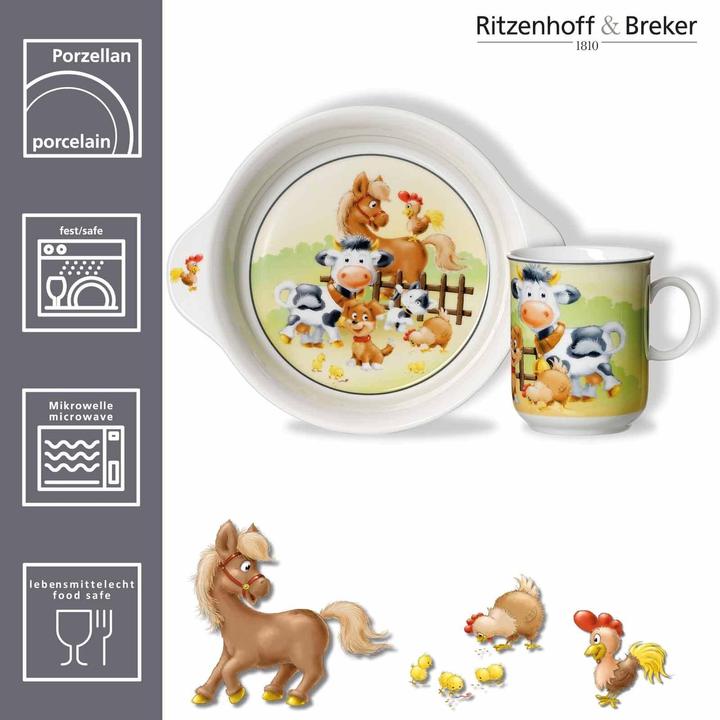 Actual product image Ritzenhoff & Breker R+B children's tableware farmyard animals 2t