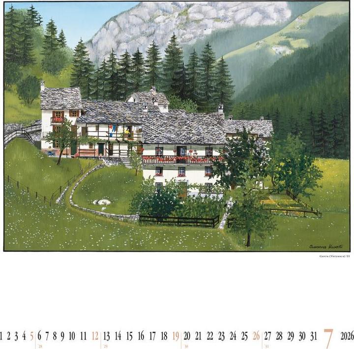 Produktbild SUSANNA Bildkalender Gemalte Bauernhäuser (Harter Einband)