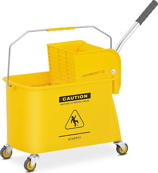 Ulsonix Putzwagen Presse Mop Eimer Wischer Reinigungswagen Halter Hotel Reinigung 20L