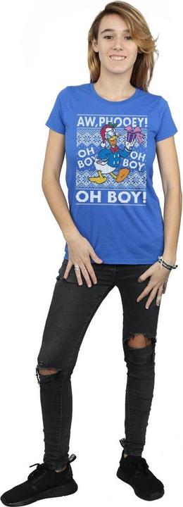 Immagine prodotto Disney Donald Duck Christmas Fair Isle Maglietta Donna (L)