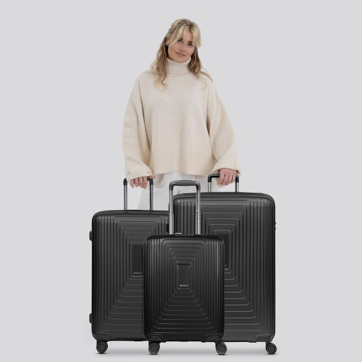Actual product image Redolz Essentials 14 4-wheel suitcase set 3-piece with stretch fold (250 l, XL (from 140l))