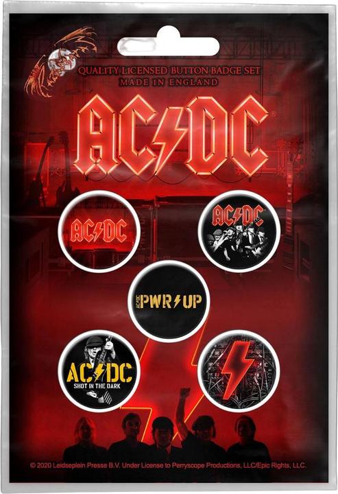 AC/DC PWR-UP Badge (Pack of 5)