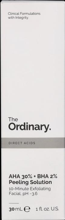 Actual product image The Ordinary AHA 30% + BHA 2% Peeling Solution (Exfoliation, 30 ml)