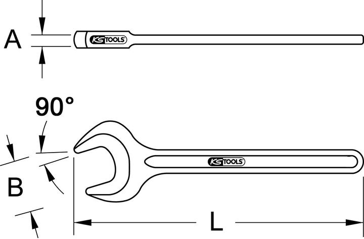 Immagine prodotto KS Tools Chiave per timone aperta BRONZEplus (30 mm)