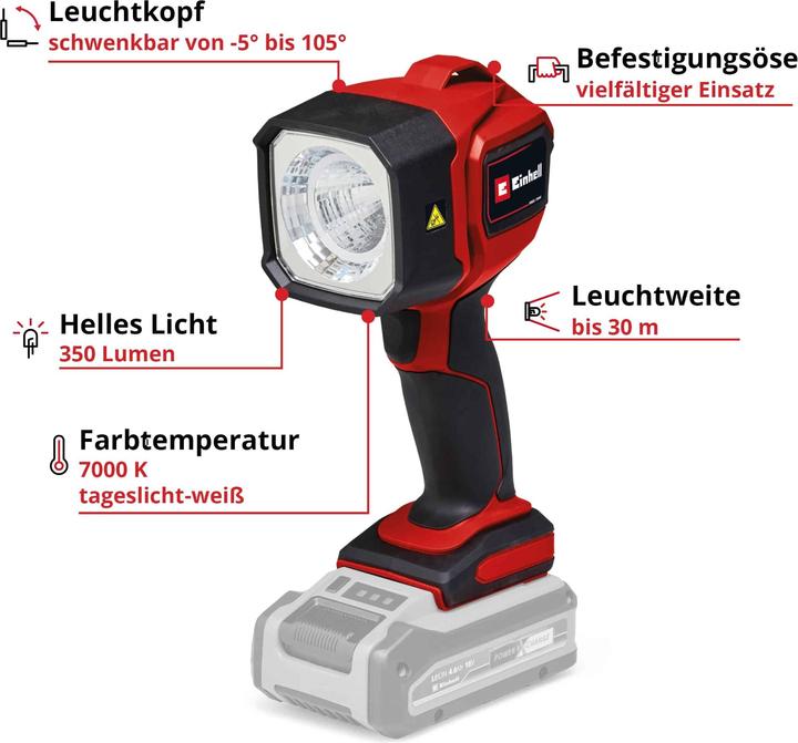 Produktbild Einhell TC-CL 18/350 Li - Solo (350 lm)