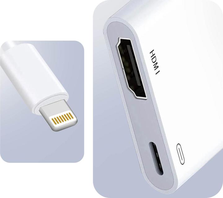 Produktbild Max Excell Lightning auf HDMI + USB-C Adapter (Lightning, 1 cm)