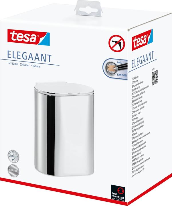 Actual product image tesa ELEGAANT Kosmetikabfalleimer inkl. Klebelösung ohne Bohren (10 l)