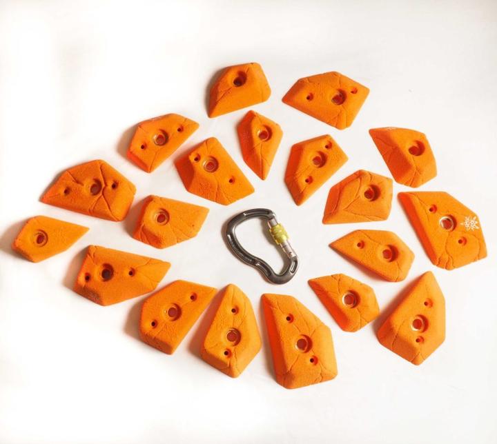 Allgäu Holds Biometrics Foot Klettergriffe Set (Orange)