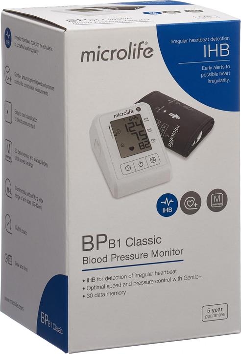 Image du produit Microlife Tensiomètre B1 Classic (1 pc) (Tensiomètre à bras)