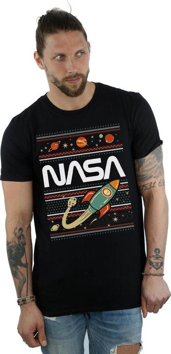 Actual product image Nasa Mens Fair Isle T-Shirt (XXL)