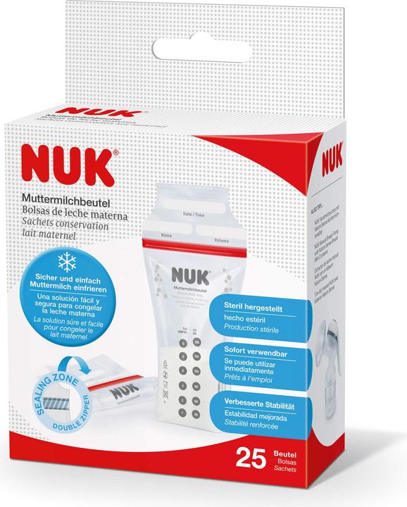 Produktbild NUK Muttermilchbeutel, platzsparend und sofort verwendbar, 25 Stück