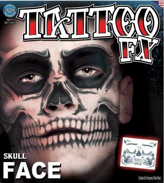 Immagine prodotto Chaks Tatuaggio adesivo teschio faccia zombie ragazzo